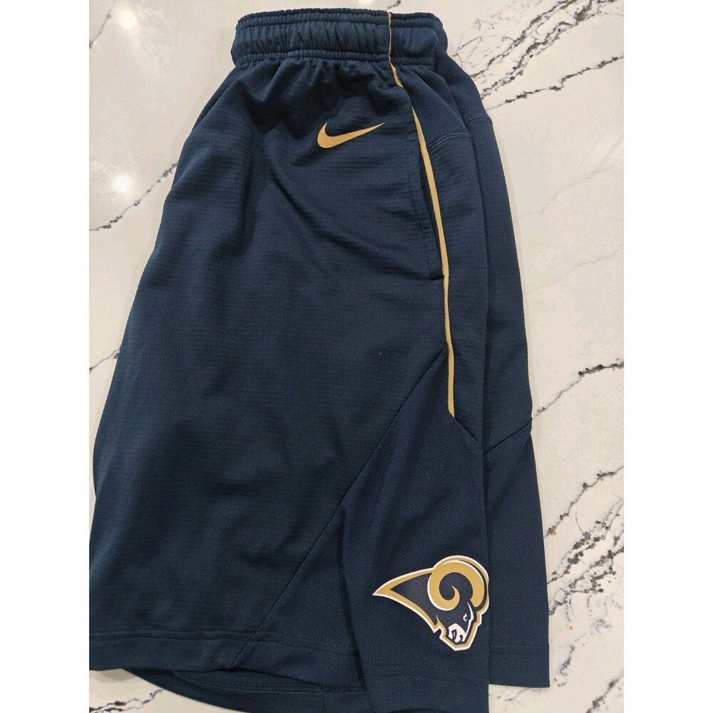St Louis Rams NFL On Field apparel Nike  Dri Fit Navy Shorts Large